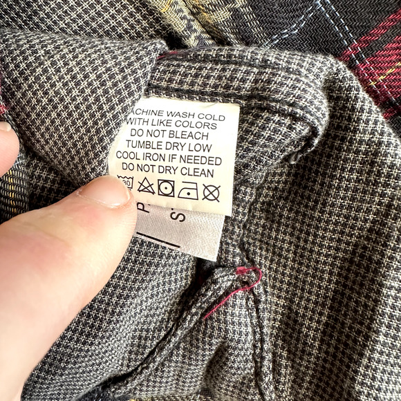 Carbon 2 Cobalt Shirt Men's Medium Plaid Flannel Button Up Lined Mid Weight - Picture 7 of 8